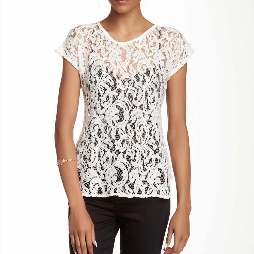 High low lace top. Like new. Size  S.